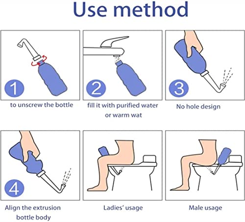 Portable Bidet Bottle for Travel Personal Hygiene Care Manual Bidet (11in) - size: 11in