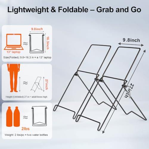 DOKIO Portable Solar Panel Tilt Stand for Foldable Panels, Stainless Steel | Quick angle adjustment, stainless steel construction and hex wrench; for foldable panels on RVs, tents and balconies