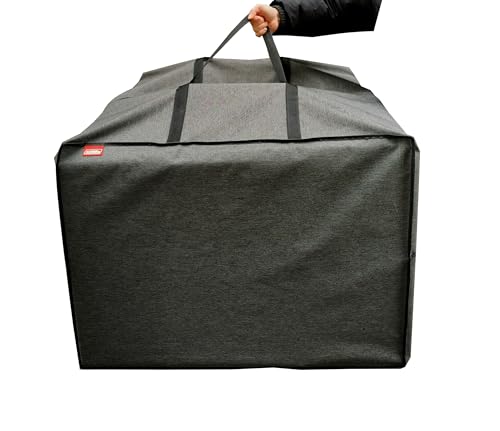 Outdoor Square Cushion Storage Bag, Protective Zippered Storage Bags with Handles, 32''L x 32''W x 24''H Dark Grey - color: Dark Grey, size: 32''X32''X24''