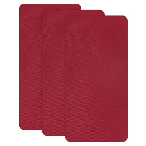 M METERXITY 3-Pack Polyester Repair Patches, 7.9 x 3.9 Self-Adhesive Fabric Repair Patches Waterproof Lightweight for Clothes/Sofas/Tents/Bags/Car Seats [Wine Red] - color: Wine Red