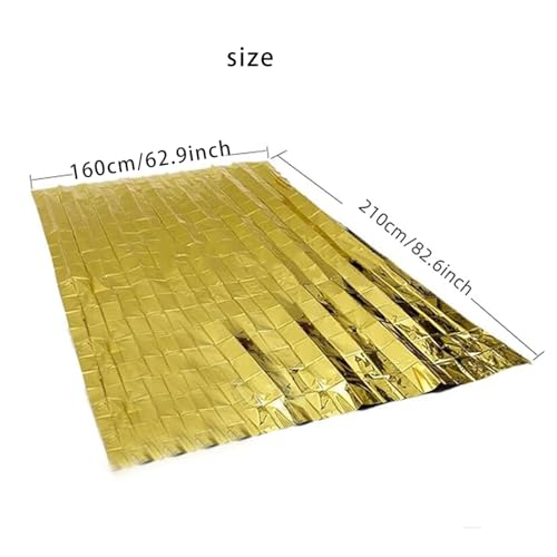 Emergency Blankets Mylar Thermal Blanket Survival Blankets for Heavy Duty Camping Gear,First Aid(Gold) - color: Gold