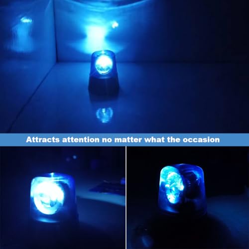 360 Degree LED Strobe Light, Disco Party Rotating Lamp Police Car Beacon Siren Strobe Light with Switch Control for Home Room Dance Parties Birthday(COLOR:blue 1Pc) - color: blue 1Pc