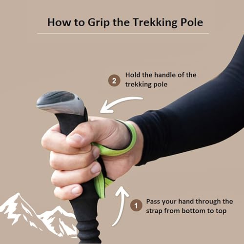 ATUNAS Trekking Poles, 2-Pack Lightweight Aluminum Collapsible Hiking Sticks with EVA Grip and Quick Lock for Men and Women - color: Blue, size: Twist Lock