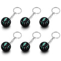 Simgoing 6 Pcs Compass Keychain Ball Liquid Filled Compass Ball Keychain Small Useful Outdoor Tool Gift for Camping Hiking Survival Backpacking Explore
