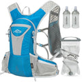 IX INOXTO Hydration Pack Backpack, Lightweight Water Backpack with 2L Hydration Bladder Daypack for Men Women,Running Hydration Vest for Trail Running Hiking Cycling Race Climbing - color: Blue