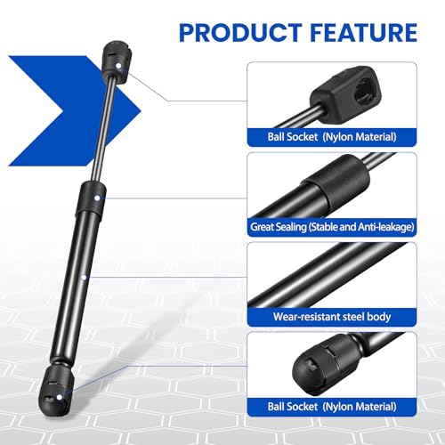 C16-03213 10" Gas Strut Shock,13Lbs/58N Lift Support,10 inch Gas Spring Shocks Prop Lift for Cabinet Door Truck Tool Toy Box Lid Replacement, 2-Piece Set (C1603213) - size: 10 inch, style: 13 lbs