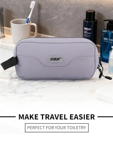 Small Travel Toiletry Bag for Men, Dopp Kit Mens, Zipper Pouch for Travel - color: Lavender Purple