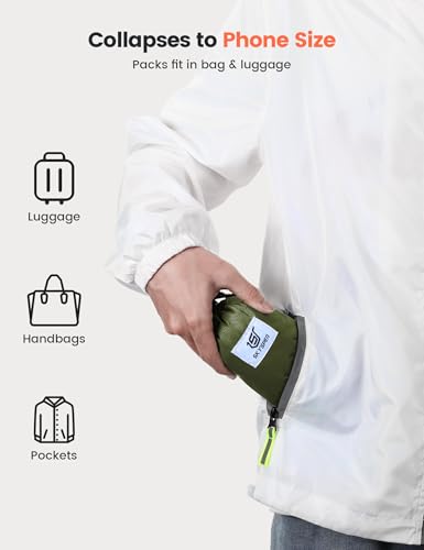 SKYSPER Hiking Backpack Ultralight Packable RFID Travel Daypack Small Nylon Stuff Pack 16L Outdoor Bag for Women Men - color: Green