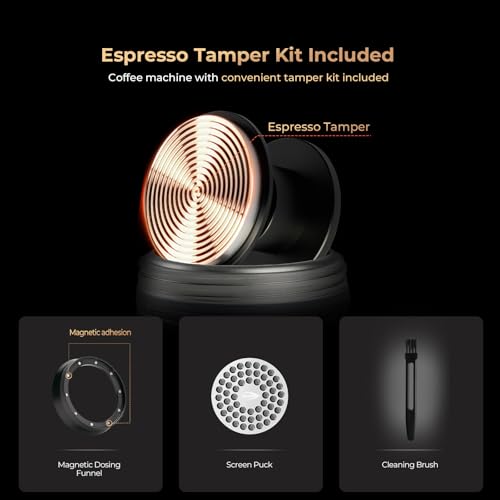 IKAPE Newly KAPO K2 Portable Espresso Machine with Bl uetooth APP Connect & 51mm Bottomless Basket, Electric Coffee Maker 20 Bar Pressure, for Home, Travel, Camping - size: 51mm