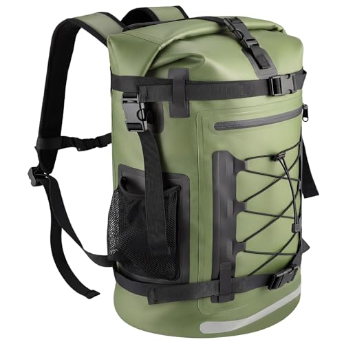 Waterproof Backpack, 40L Large Capacity Dry Bag, Hiking Travel Backpack | Roll-Top, Heavy Duty, Reflective Strips, Wear-Resistant, Tear-Resistant Backpack for Kayaking, Hiking, Rafting, Boating