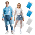 GAOHUI Disposable Rain Ponchos for Adult/Kid/Family Pack 4, Thicker Ponchos - color: 2clear, 2blue(adults)