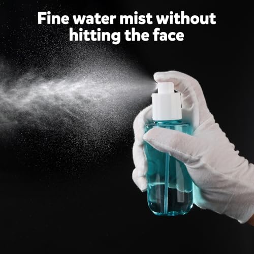 Bynccea Small Spray Bottle Travel Size 3.4oz/100ml Plastic Mini Bottle Set - Fine Mist Mini Empty Spray Bottles - Refillable Spray Bottles for Cleaning Solutions, Perfume, Liquid Cosmetics - color: Blue&Green