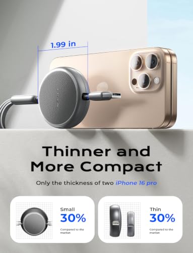 LISEN Multi Charging Cable, 3 in 1 Retractable Charging Cable, Retractable Car Charger with Type C/L/Micro USB Ports for iPhone 17 16 15 14 Pro/Samsung Galaxy S25/Kindle, Car Accessories, Grey - color: Grey, size: 3.7FT