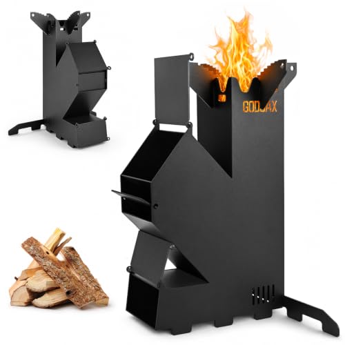 Rocket Stove Portable Wood-Burning Camping Stove with Storage Bag