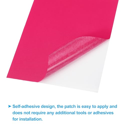 PATIKIL Down Jacket Repair Patch 6" x 8", 10 Pack Self Adhesive Nylon Fabric Patch for Tent Clothes Outdoor Camping Gear, Rose - color: Rose