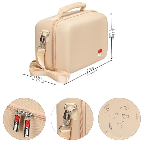 FBLFOBELI EVA Camera Case for Canon EOS Rebel T7/T8i/T5/R50/R100 | Hard EVA Shell, Shockproof & Water-Resistant, Custom Molded Interior, Detachable Shoulder Strap, Travel Storage Bag, Khaki - color: Khaki