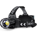 FINICO Rechargeable LED Headlamp 99000 High Lumens,95 Hours Long Lasting | Head Light with Zoomable & IPX7 Waterproof & 12 Modes & 125° Adjustable, Powerful Head Lamp for Outdoor, Camping, Hardhat - size: 1 Pack