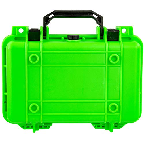 Eylar Protective Gear and Camera Hard Case Waterproof Dry Box with Foam 11.6 Inch 8.3 Inch 3.8 Inch (Neon Green) - color: Neon Green