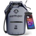 Earth Pak Waterproof Dry Bag with Zippered Pocket - Waterproof Dry Bag Backpack Keeps Gear Dry - color: Gray, size: 20L