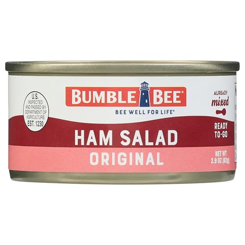 Bumble Bee Snack On The Run! Protein Snack Pack - Ham Salad with Crackers - 8g Protein per Box - Ready to Eat Easy-Open Can (Pack of 6) - size: 3.5 Ounce (Pack of 6)