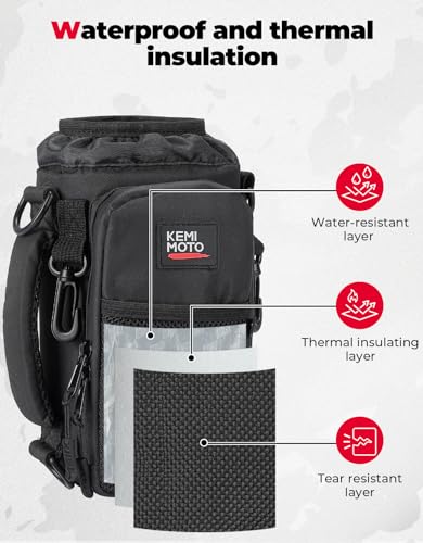 KEMIMOTO Water Bottle Holder Bag, Water Bottle Carrier with Adjustable Shoulder Strap, Water Bottle Pouch Holder for Hiking, Compatible with YETI Stanley SLM 32 oz, 40 oz - size: Elastic Band-40 oz
