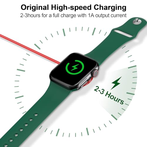 2026 Upgraded for Apple Watch Charger Magnetic USB C Fast Charging Cable | Wireless iWatch Chager Cable Dual-Chip Compatible with Apple Watch Series Ultra/SE/11/10/9/8/7/6/5/4/3/2-3.3FT,Red - color: Red, size: 1.0M