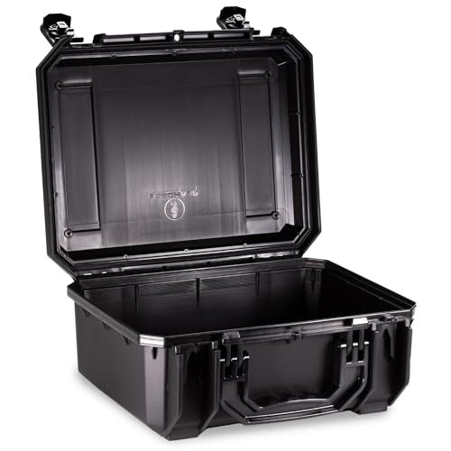Seahorse 530 Heavy Duty Protective Dry Box Case Without Foam - TSA Approved/Mil Spec / IP67 Waterproof/USA Made for Cameras, Action Cameras, Firearms, Camping, Kayaks (Black)