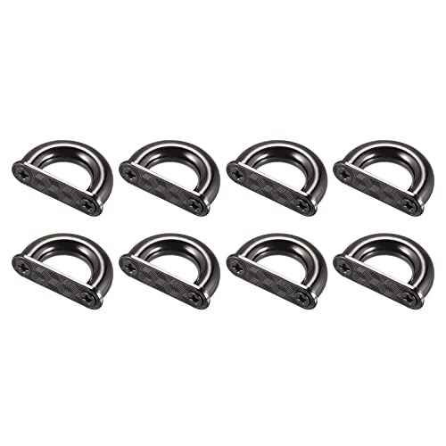 uxcell Arch Bridge Buckle, Metal D-Ring Connector Buckles Shackle for Bags Hanger Purse Strap DIY Craft - color: Black