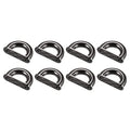 uxcell Arch Bridge Buckle, Metal D-Ring Connector Buckles Shackle for Bags Hanger Purse Strap DIY Craft - color: Black