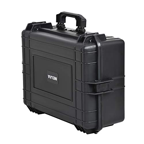 MEIJIA Portable Waterproof Protective Hard Case, Camera Case with Customizable Fit Foam Inserted,Fit Use of Drones,Camera,Equipments, Elegant Black (22.4"X16.73"X8.46") - size: 22.4" x 16.73" x 8.46"