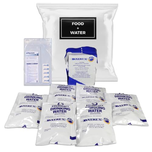 4-Person, 72 Hour Necessity Wheel Bag Survival Kit - Food, Water, Tools | 44 pc First Aid, Emergency Radio, Squeeze Flashlight, Mylar Blankets, Food & Water, Water Purification Tablets, Body Warmers