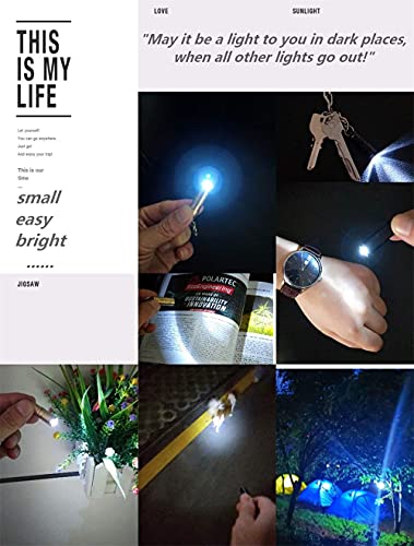 e1 Smallest Keychain Flashlight Micro Tiny Mini Keychain Light Long-Lasting Safety Light for Everyday Carry Emergencies Outdoor Dog Walking Hiking Camping Nice Gift for Parents Kids - color: black red 2PCS
