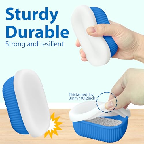 Leakproof Silicone Travel Soap Case with Drainage Layer, Silicone Bar Soap Holder Compact Portable Shatterproof Soap Container Box for Bathroom Gym Camp Travel Toiletries - color: Kleinblue, size: Clear Lid