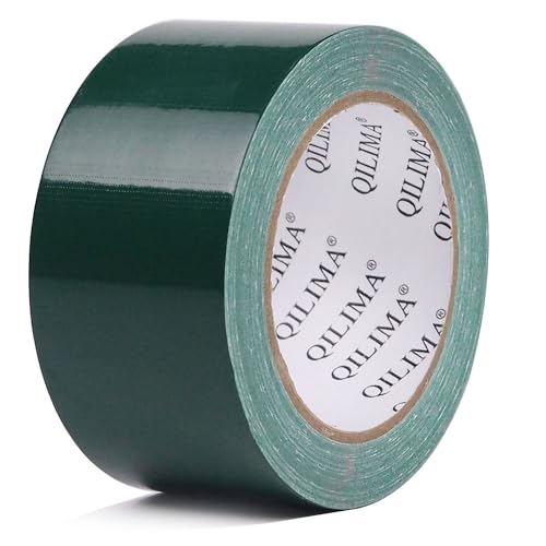 QILIMA Dark Green Duct Tape, Waterproof Duct Cloth Fabric, Professional Grade Duct Tape for Photographers,Repairs, DIY, Crafts, Indoor Outdoor Use,2 Inch X 28 Yards, Green - color: Green