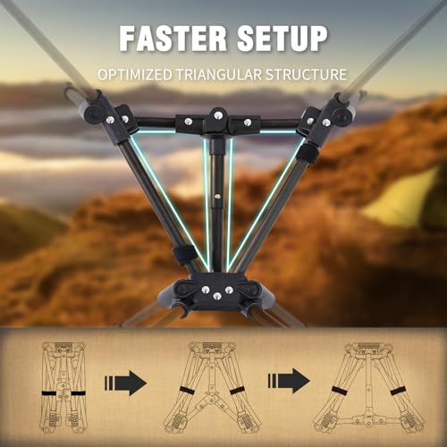 MOON LENCE Portable Camping Chair Backpacking Chair - The 4th Generation Ultralight Folding Chair - Compact, Lightweight Foldable Chairs for Hiking Mountaineering, Beach (Black-1Pack (Glod-Logo)) - color: Black-gold