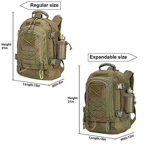 Miramrax Tactical Backpack Military Army Daypack - Assault Pack for Men Molle Backpacks Bug Out Bag 3 Day Pack for Hiking Camping Travel Hunting Rucksack Trekking Green - color: Green