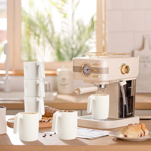 Homienly Coffee Mug Set - Wheat Straw Cups, Alternative to Plastic Coffee Cups Reusable | Unbreakable for Hot Chocolate, Tea, & Coffee | Microwave Safe, Dishwasher Safe Drinking Cups (White) - color: White, size: 16 Ounces