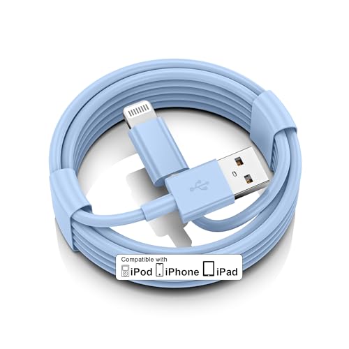 iPhone Car Charger Cord, USB to Lightning Cable for CarPlay, 3FT Blue | For Apple iPhone 14/13/12/11 Series, USB A to Lightning Charging Cable, Fast Charging and Data Transfer - color: Blue, size: 3FT