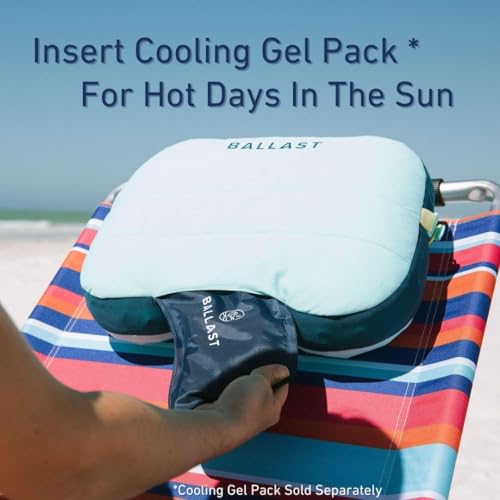 Ballast Beach Pillow – Comfy, Durable & Compact, Stays Put on Windy Beaches with Patented Sand Pouch, Inflatable Pillow for Beaches, Pools, Camping, Festivals and Travel (Seafoam Green) - color: Seafoam Green