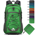 IGOLUMON Hiking Backpack 40L Packable Lightweight Camping Daypack Men Women | Multi-compartment storage Water-resistant Foldable Nylon Material Hiking Day pack for Camping Cycling Outdoor - color: Grass Green