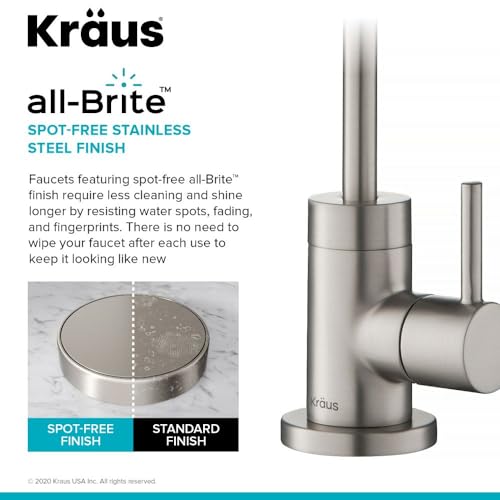 KRAUS Purita 100% Lead-Free Kitchen Water Filter Faucet in Spot Free Stainless Steel, FF-100SFS - color: Spot-Free Stainless Steel, style: Filter Faucet
