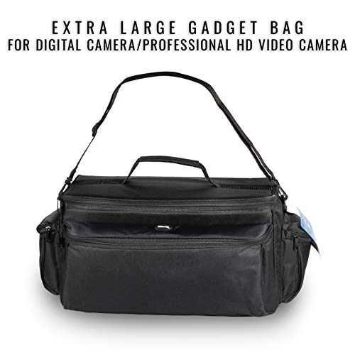 Ultimax’s Extra Large, Water-Resistant Gadget Bag Compatible With Camcorders and Accessories for Panasonic AG-AC160, AC30, AC90A, AC130A, AF100, HVX200, UX90, UX, 180HC-X1000, HC-X1, And More - size: Extra Large