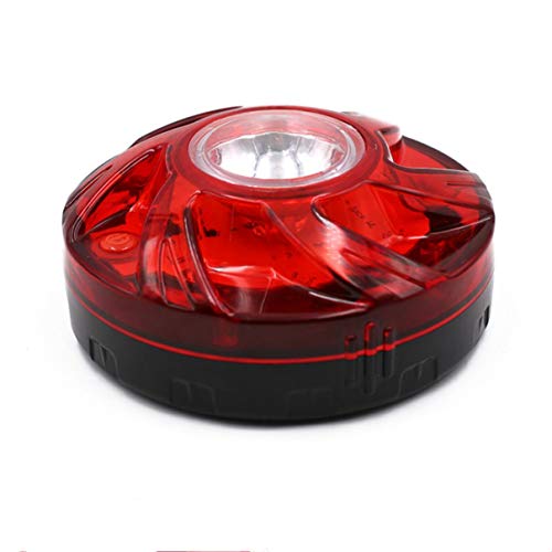 Tumecos Emergency Flare Alert LED Flare Beacon Auto Roadside Safety Warning Signal Caution Light Strobe Light with Magnetic Base for Vehicle (Red 1) - color: Red 1