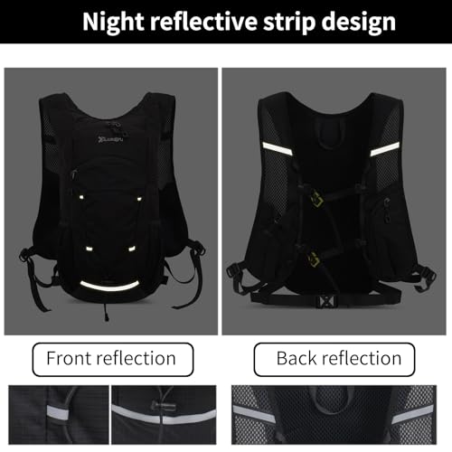 DOJUNS Hiking Backpack Lightweight Travel Backpack 20L Waterproof Hiking Daypacks Camping Backpack for Men Women (Black) - color: Black