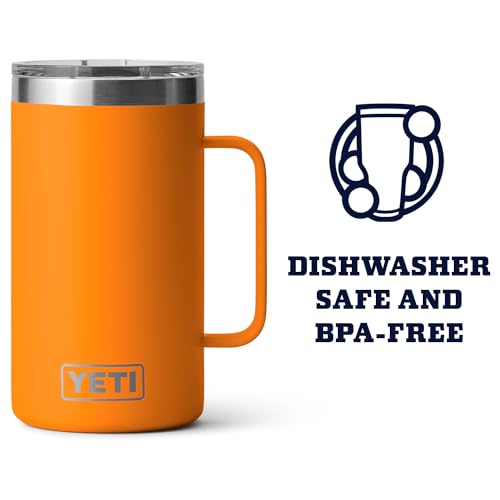 YETI Rambler 24 oz Mug, Vacuum Insulated, Stainless Steel with MagSlider Lid - color: King Crab