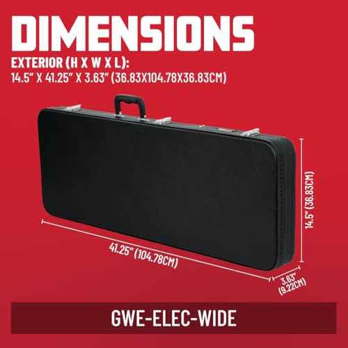 Gator Cases Hard-Shell Wood Case for Wide Body Electric Guitars; Fits PRS Style Guitars and More (GWE-ELEC-WIDE) - style: Wide Body