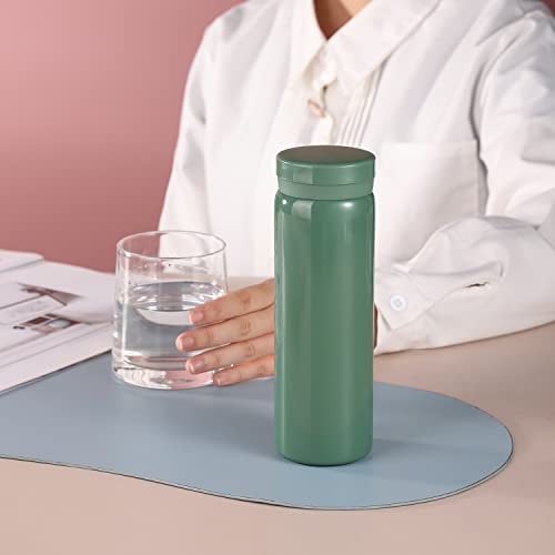 Mini Thermos Cute Water Bottle - 7 oz Tiny Insulated Vacuum 18/10 Stainless Steel Small Flask - Leak Proof & Spill Proof & Keeps Cold and Hot for Drink, Coffee, Tea - Green - color: Green, size: 6.8 Ounces