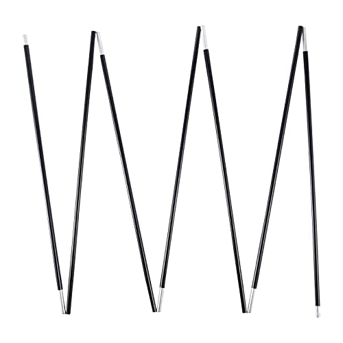 Aluminum Tent Poles Replacement, Black Pre-Assembled Tent Pole, 7001 T6 Heated Camping Tent Rod - color: 9ft 1.4 in 1 Pole