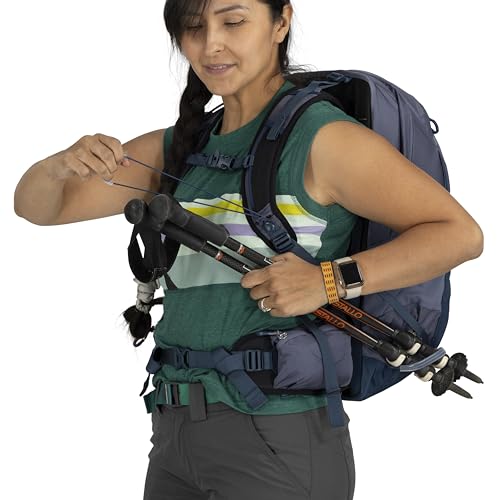 Osprey Tempest 22L Women's Lightweight Hiking Backpack, Blue OS - color: Anchor Blue/Atlas, size: 22L - Standard Fit