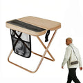 Camping Stool, Lightweight Foldable Portable Chair with 2 Pockets, Suitable for Hiking, Camping, and Queuing, It Can Hold Up to 250 Pounds (Khaki)